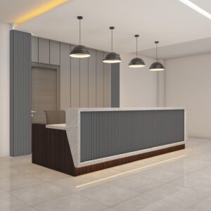 Dove reception desk