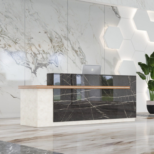 Aqua reception desk