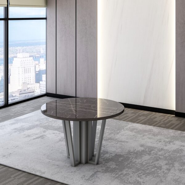 Mirror round meeting table