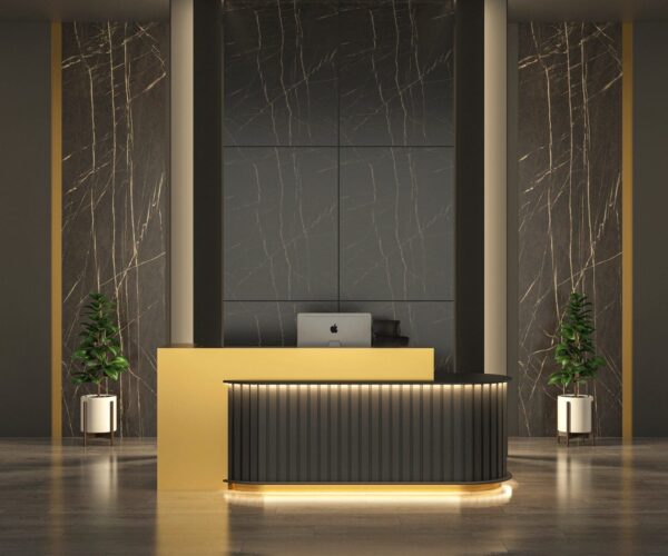 Glow reception desk